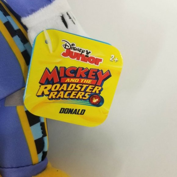 Disney Junior Mickey And The Roadster Racers Donald Duck Plush Blue Racer New - Picture 6 of 12